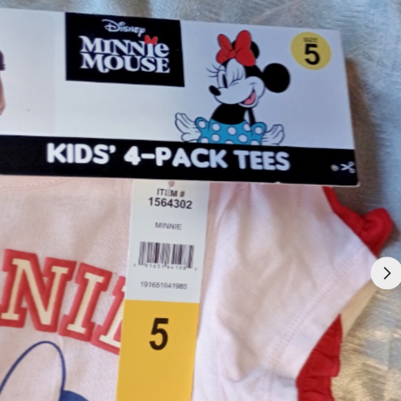 Disney Minnie Mouse girls 3 pack character t-shirt size 5 - Picture 2 of 6